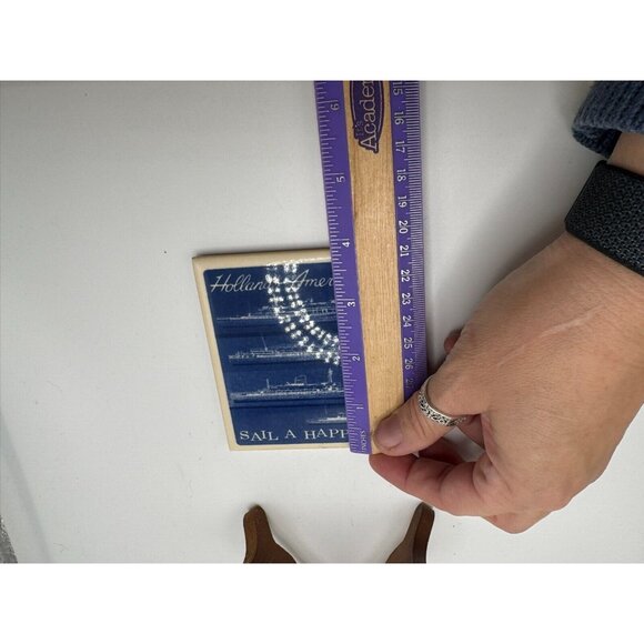 Holland America Line Blue & White 4×4 Tile Sail A Happy Ship - Picture 2 of 4